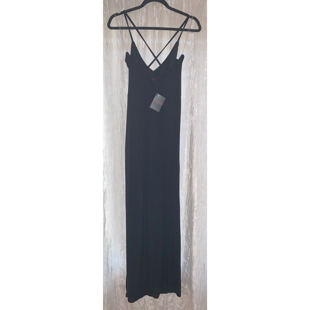 Black Maxi Slit bottom Dress - Picture 3 of 5